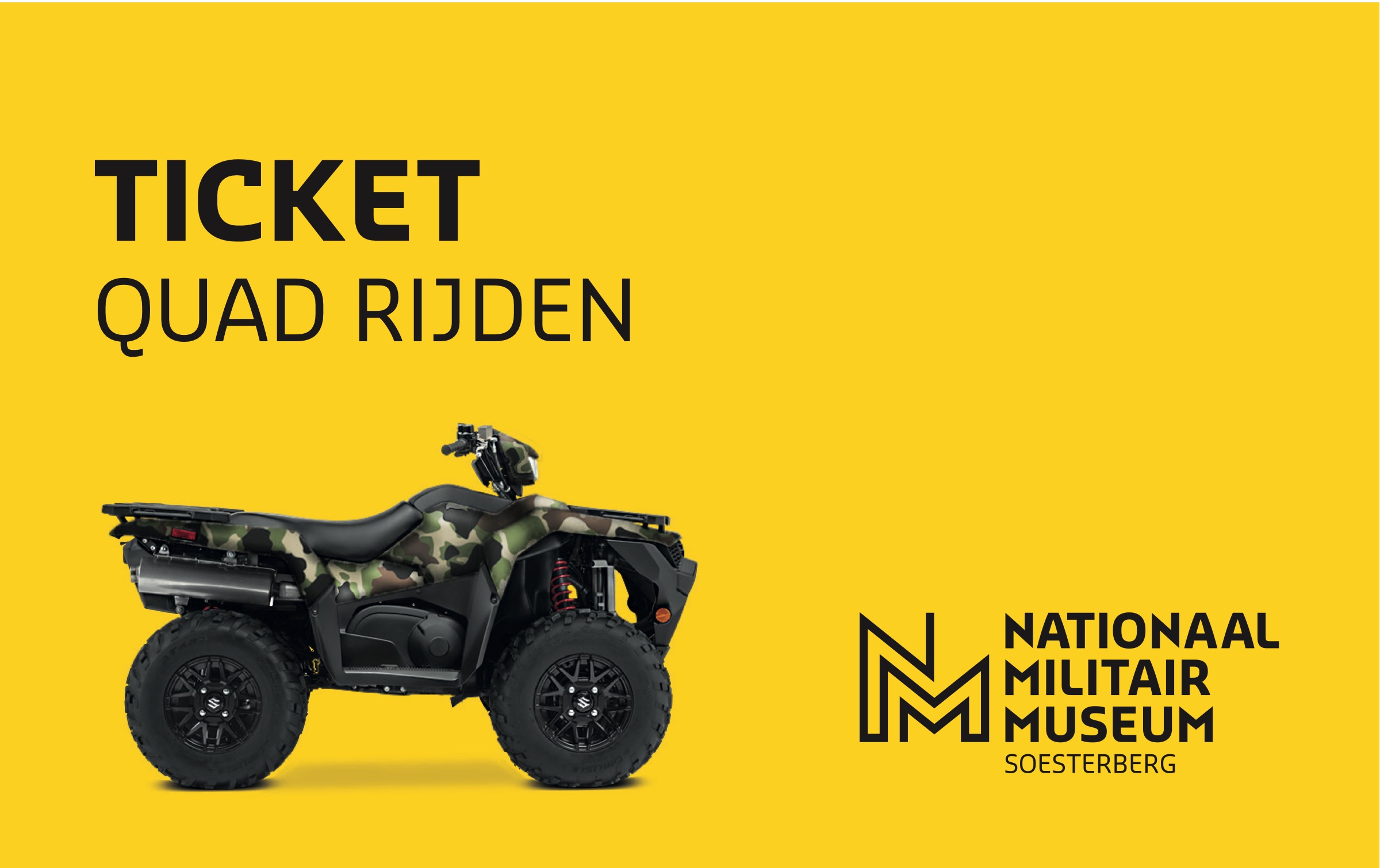 Nationaal Militair Museum final ticket design for quad rijden